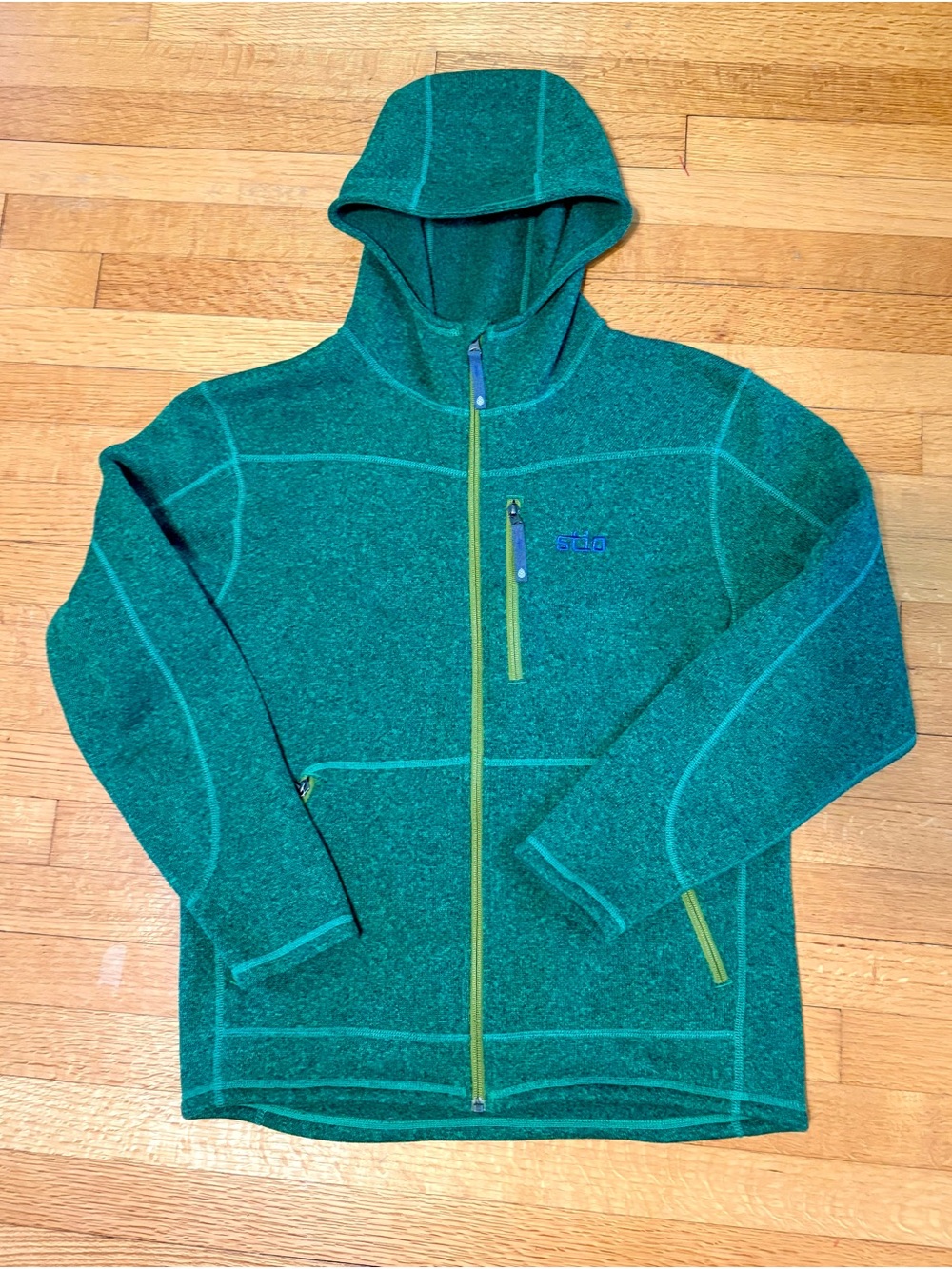 Stio Green Full-Zip Hooded Men's Fleece